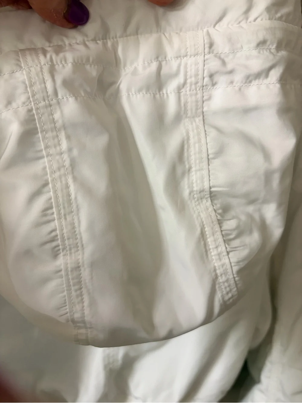 Athleta White Hooded Zip Jacket - Picture 5 of 7